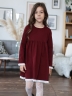 Платье для девочки школьное БУШОН SK34, цвет бордовый