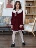 Платье для девочки школьное БУШОН SK34, цвет бордовый