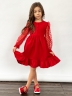 Платье для девочки нарядное БУШОН ST52, цвет красный