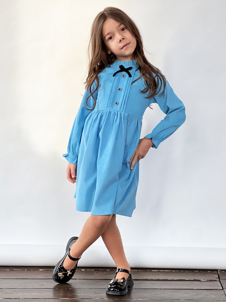 Платье для девочки нарядное БУШОН ST75, цвет голубой