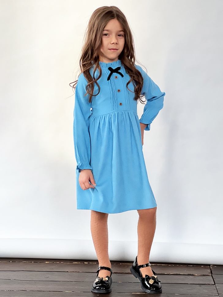 Платье для девочки нарядное БУШОН ST75, цвет голубой