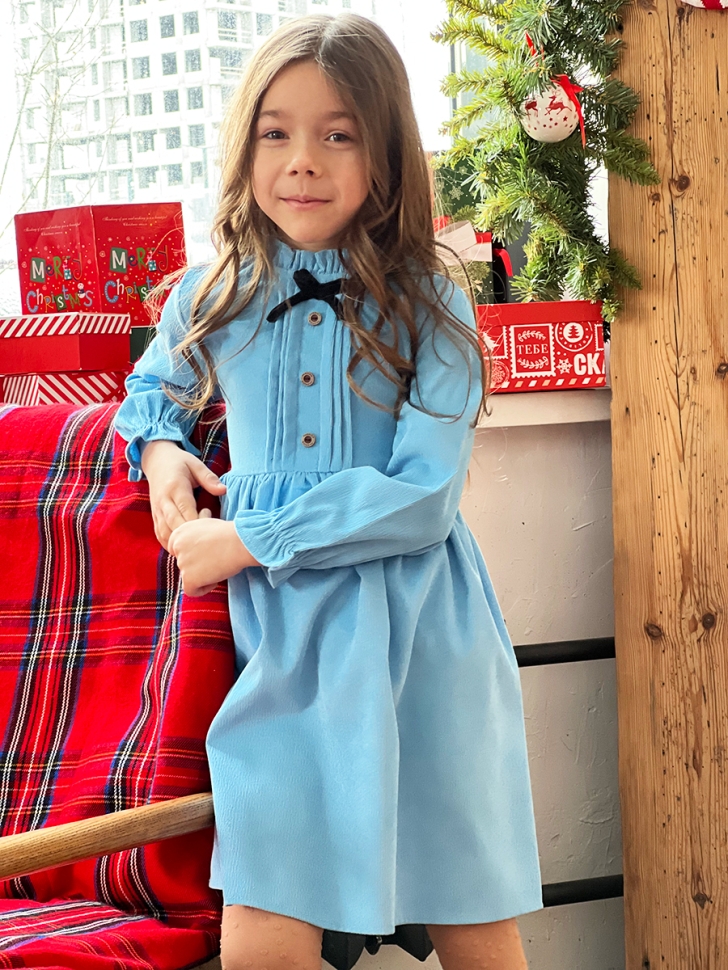 Платье для девочки нарядное БУШОН ST75, цвет голубой