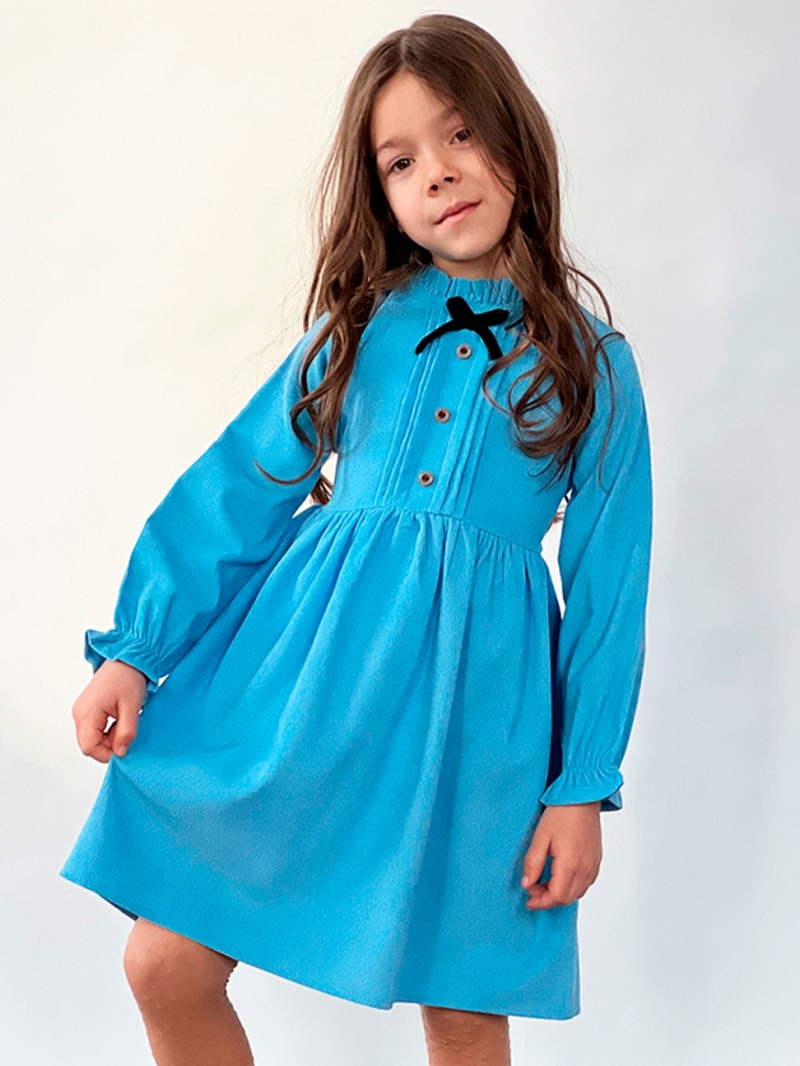 Платье для девочки нарядное БУШОН ST75, цвет голубой