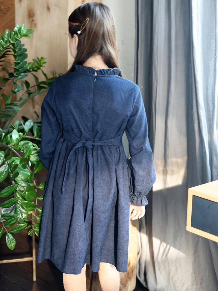 Платье для девочки нарядное БУШОН ST75, цвет темно-синий