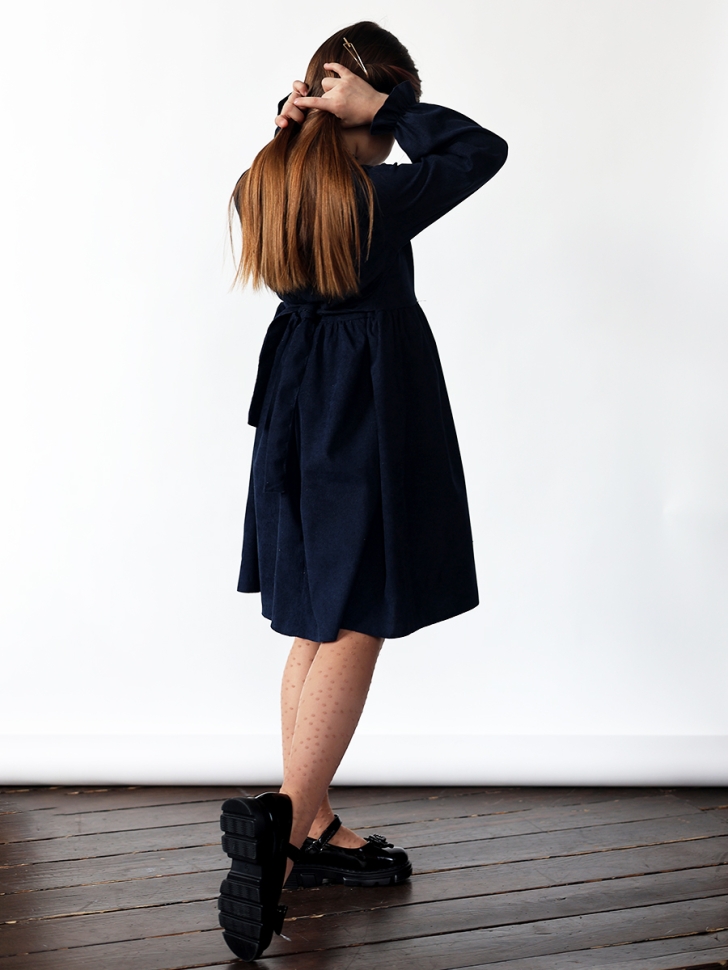 Платье для девочки нарядное БУШОН ST75, цвет темно-синий