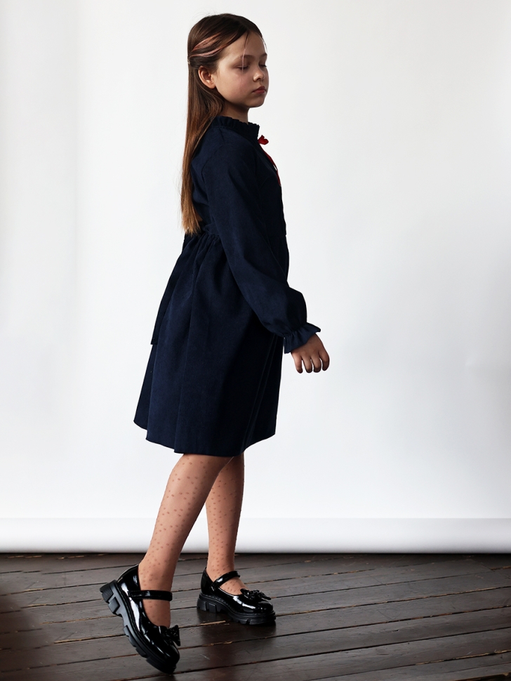 Платье для девочки нарядное БУШОН ST75, цвет темно-синий