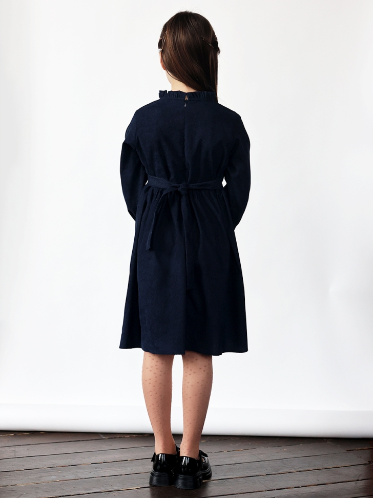 Платье для девочки нарядное БУШОН ST75, цвет темно-синий