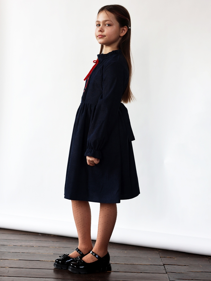 Платье для девочки нарядное БУШОН ST75, цвет темно-синий