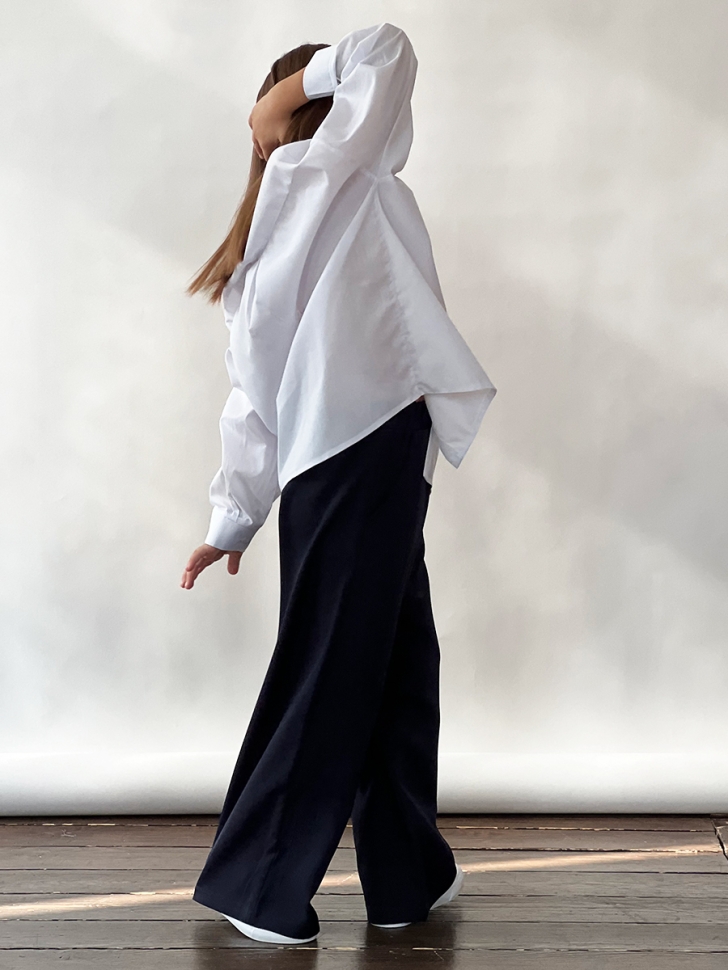 Рубашка для девочек БУШОН, модель SK59, цвет белый 