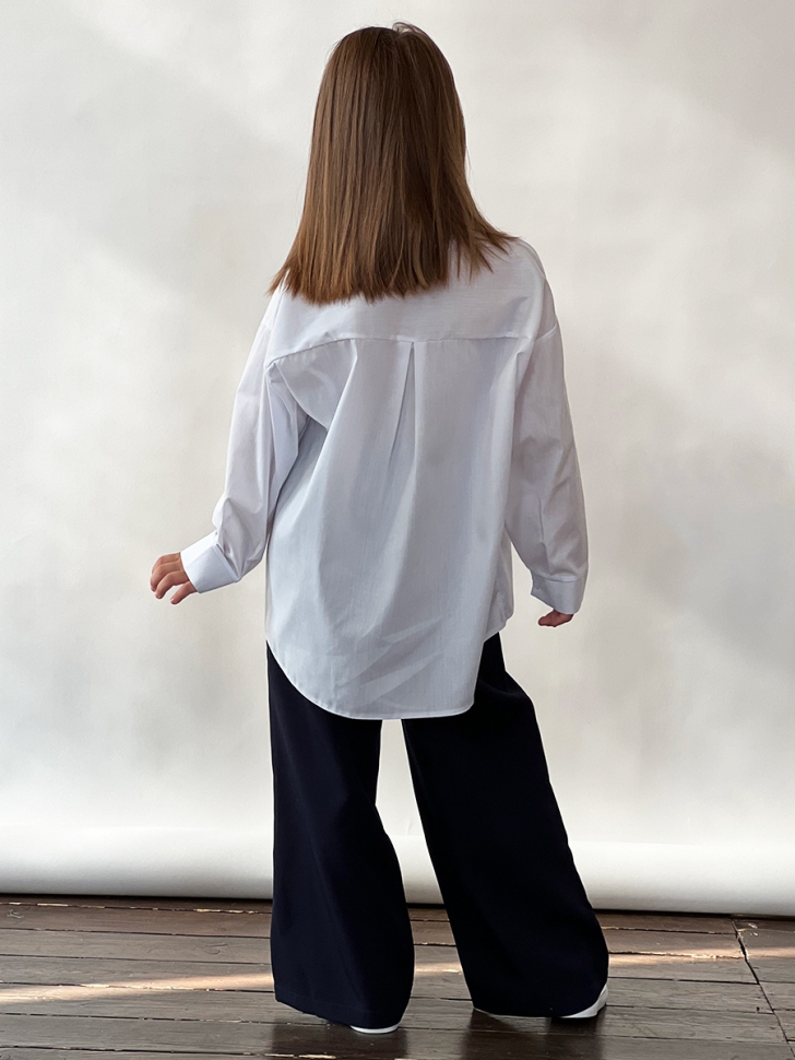 Рубашка для девочек БУШОН, модель SK59, цвет белый 