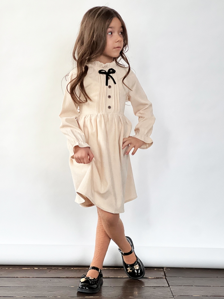Платье для девочки нарядное БУШОН ST75, цвет бежевый 