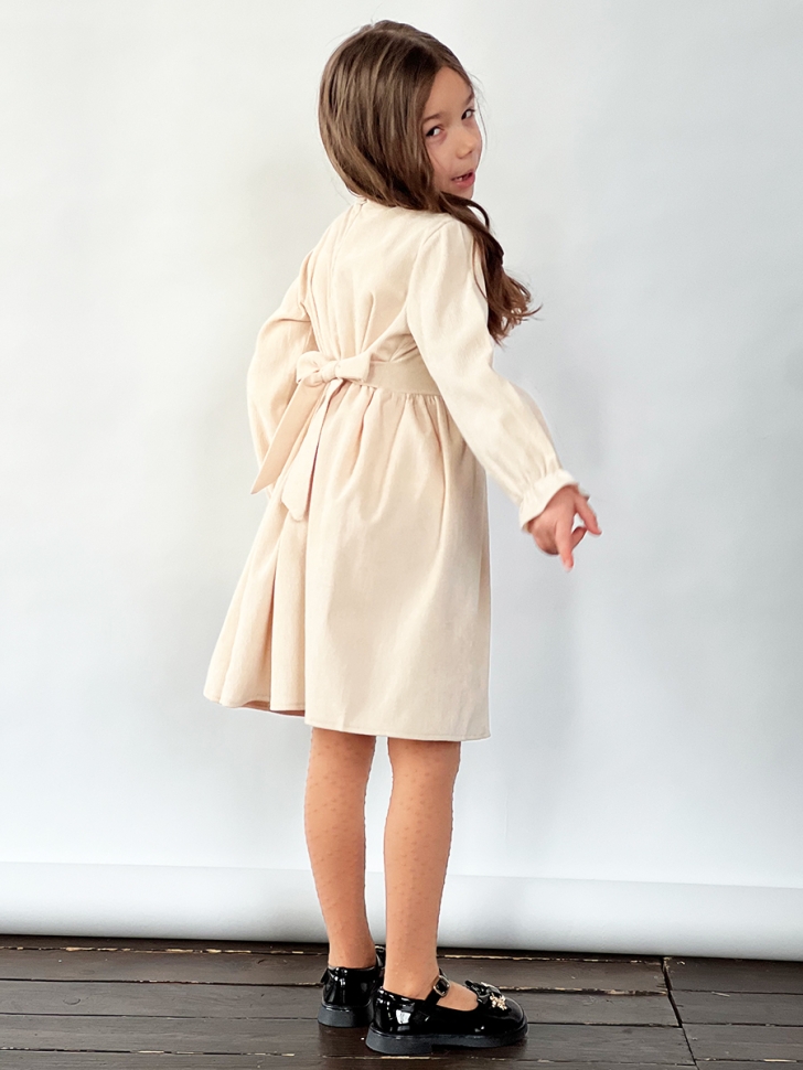 Платье для девочки нарядное БУШОН ST75, цвет бежевый 