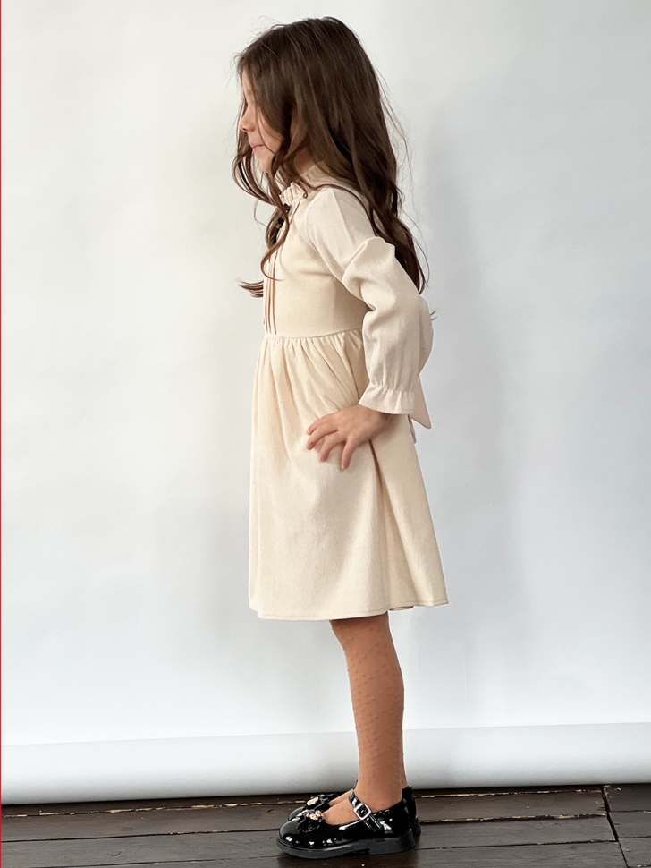 Платье для девочки нарядное БУШОН ST75, цвет бежевый 