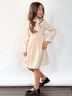Платье для девочки нарядное БУШОН ST75, цвет бежевый 