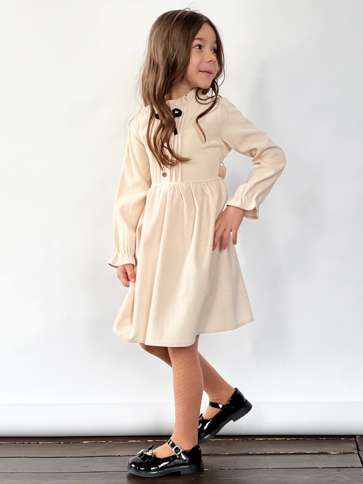 Платье для девочки нарядное БУШОН ST75, цвет бежевый 