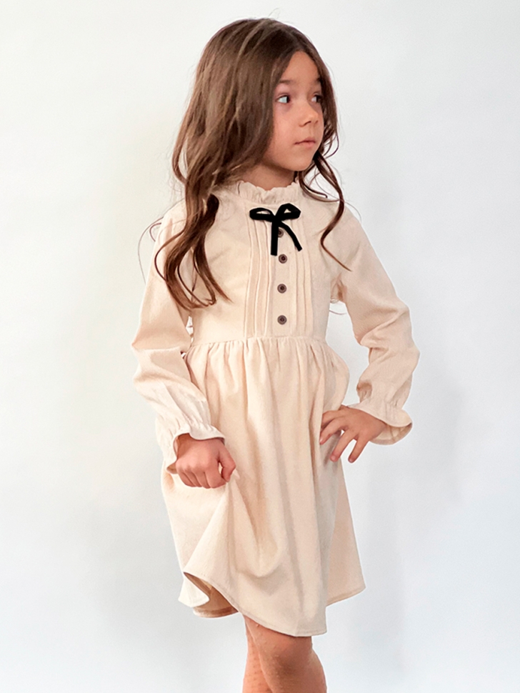 Платье для девочки нарядное БУШОН ST75, цвет бежевый 