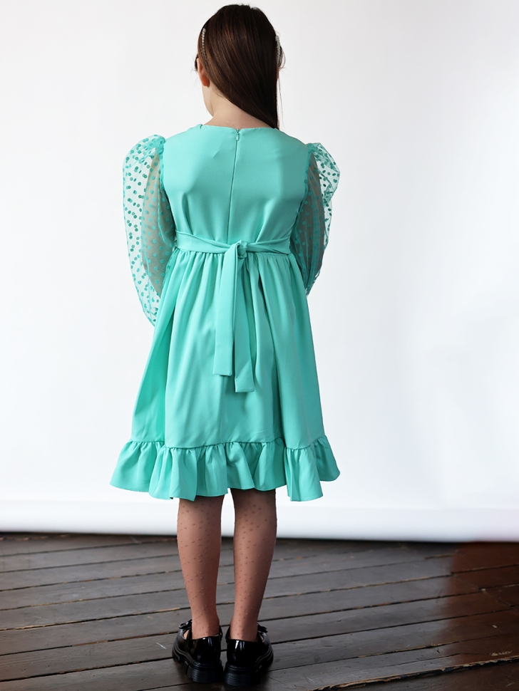 Платье для девочки нарядное БУШОН ST52, цвет мятный