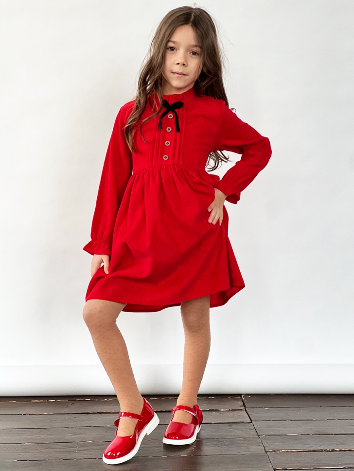 Платье для девочки нарядное БУШОН ST75, цвет красный
