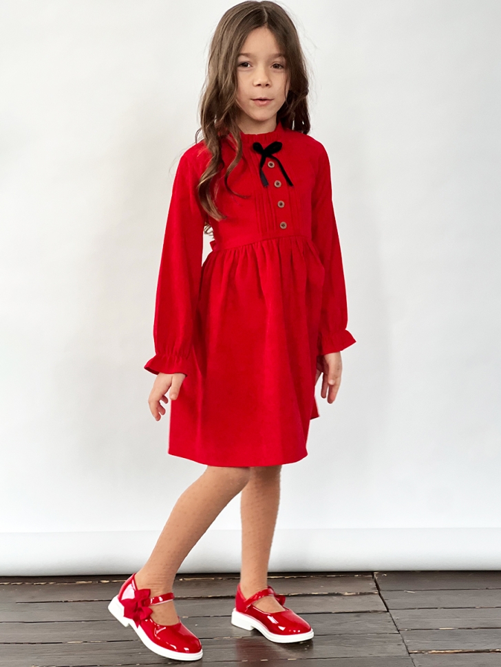 Платье для девочки нарядное БУШОН ST75, цвет красный