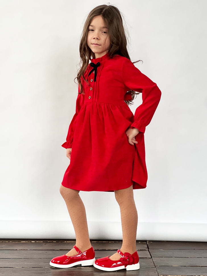 Платье для девочки нарядное БУШОН ST75, цвет красный