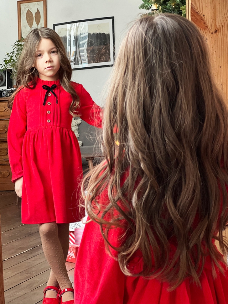 Платье для девочки нарядное БУШОН ST75, цвет красный