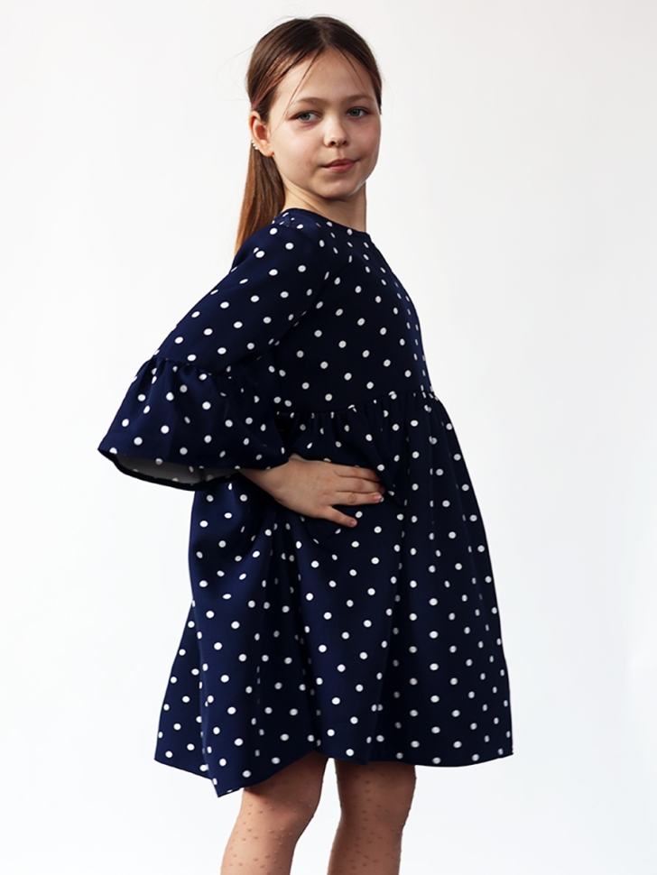 Платье для девочки нарядное БУШОН ST71, цвет темно-синий