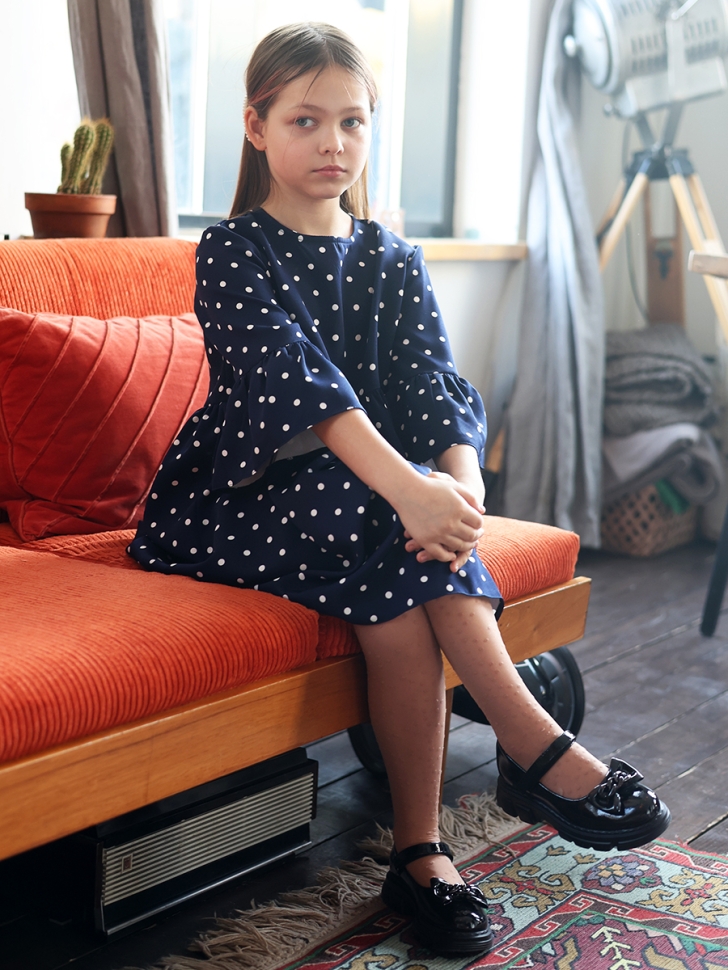 Платье для девочки нарядное БУШОН ST71, цвет темно-синий