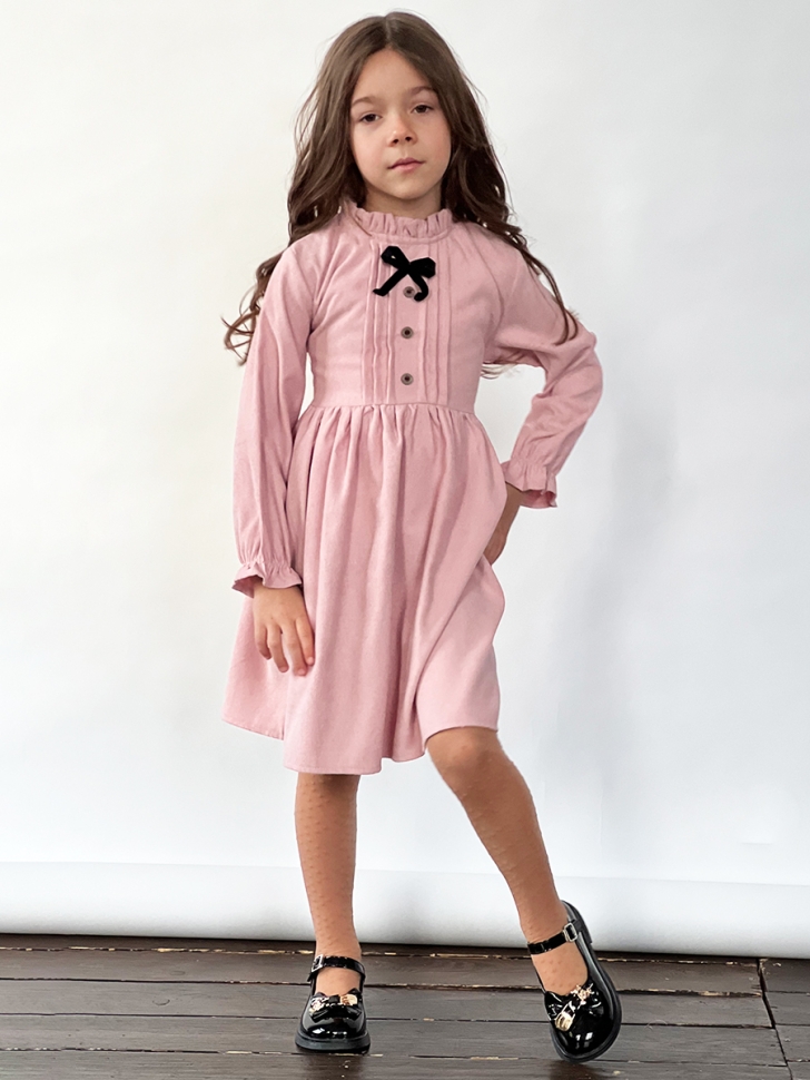 Платье для девочки нарядное БУШОН ST75, цвет пудра 