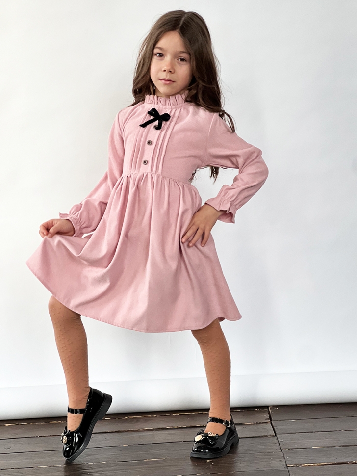 Платье для девочки нарядное БУШОН ST75, цвет пудра 