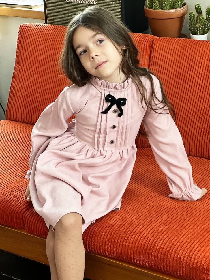 Платье для девочки нарядное БУШОН ST75, цвет пудра 