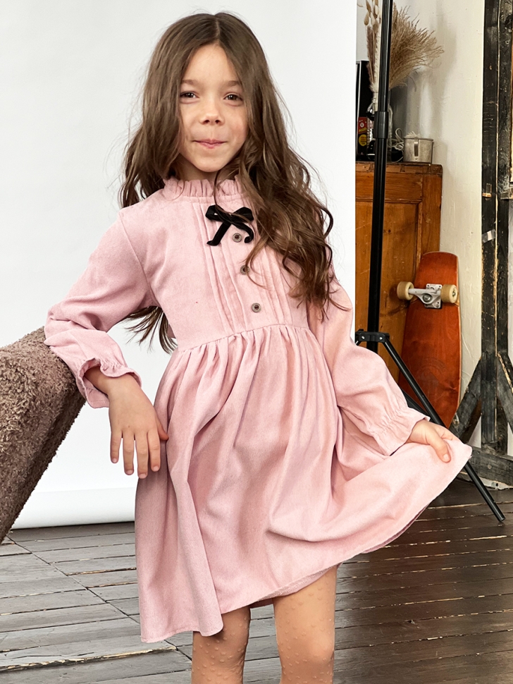 Платье для девочки нарядное БУШОН ST75, цвет пудра 