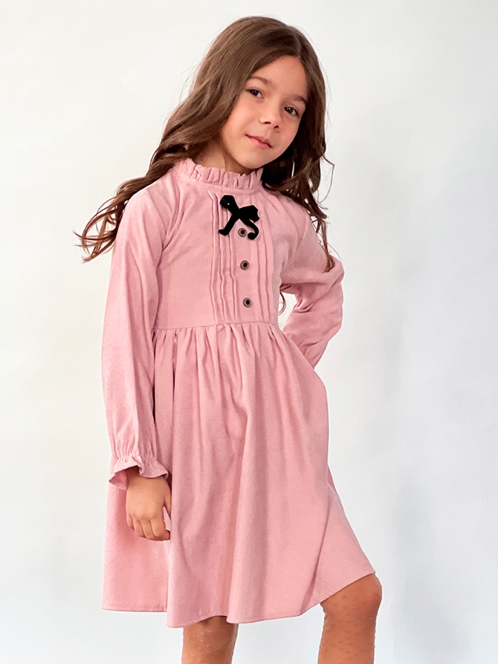 Платье для девочки нарядное БУШОН ST75, цвет пудра 