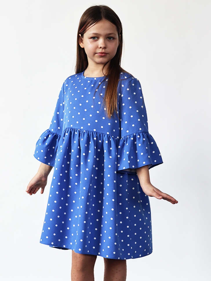 Платье для девочки нарядное БУШОН ST71, цвет голубой