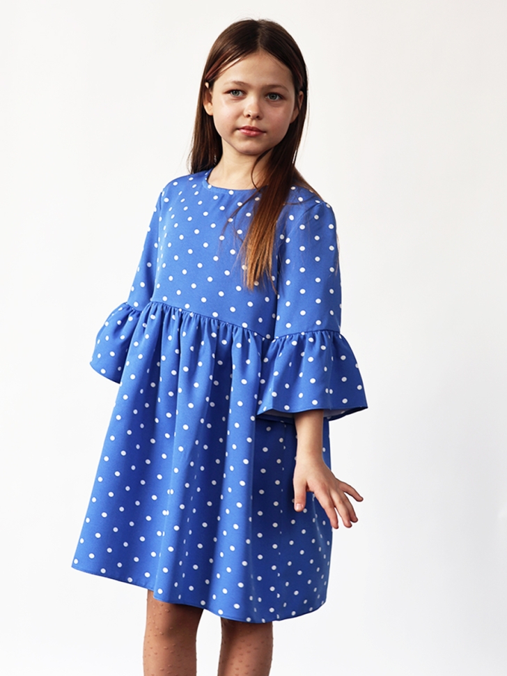 Платье для девочки нарядное БУШОН ST71, цвет голубой