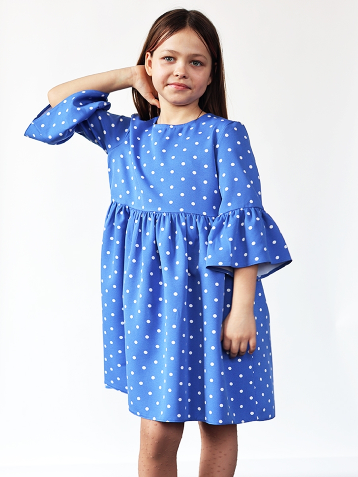 Платье для девочки нарядное БУШОН ST71, цвет голубой