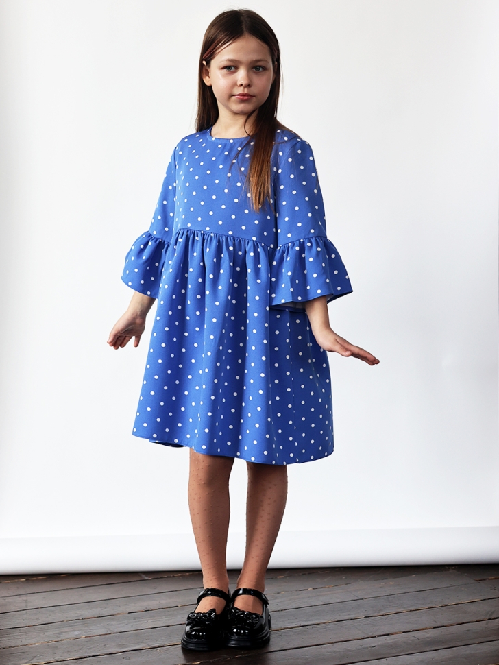 Платье для девочки нарядное БУШОН ST71, цвет голубой