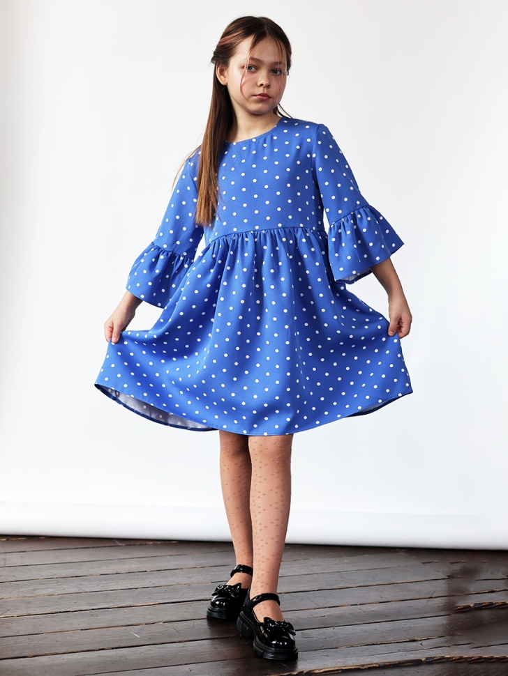 Платье для девочки нарядное БУШОН ST71, цвет голубой