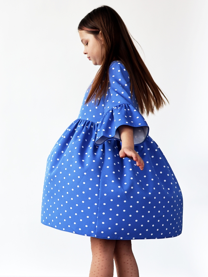 Платье для девочки нарядное БУШОН ST71, цвет голубой