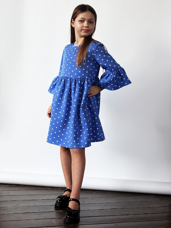 Платье для девочки нарядное БУШОН ST71, цвет голубой