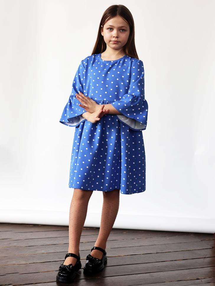 Платье для девочки нарядное БУШОН ST71, цвет голубой