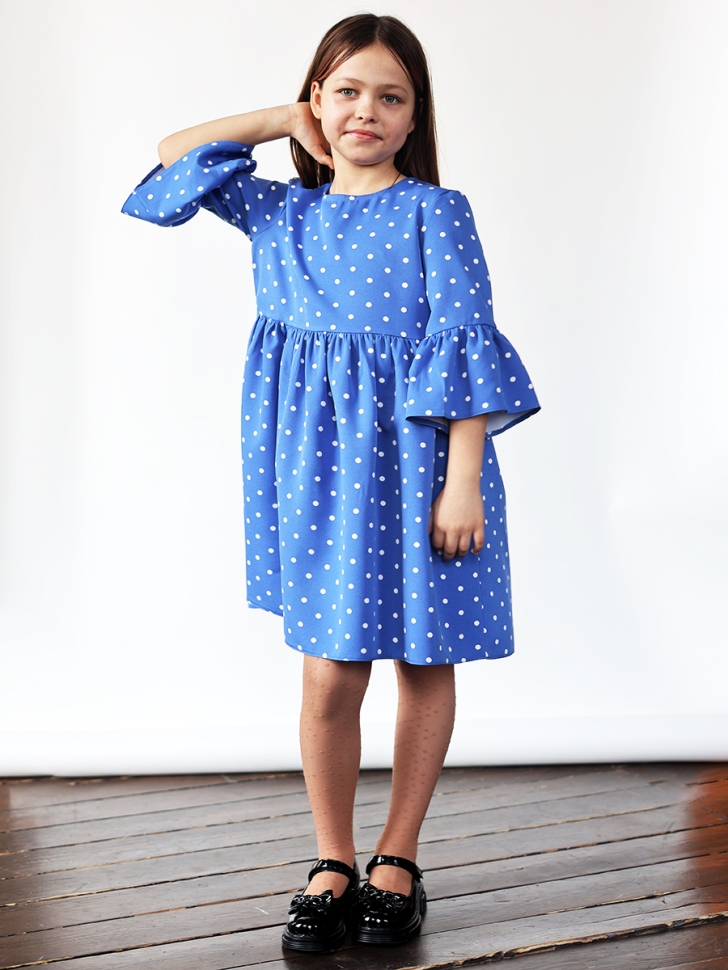 Платье для девочки нарядное БУШОН ST71, цвет голубой