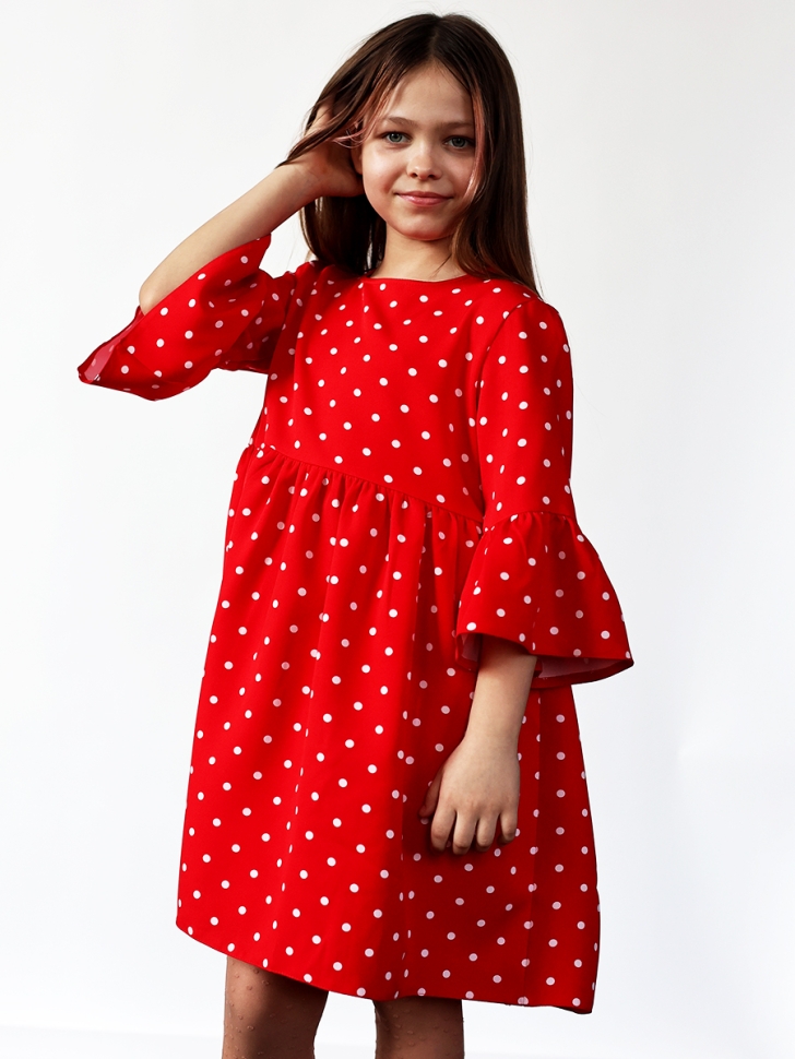 Платье для девочки нарядное БУШОН ST71, цвет красный