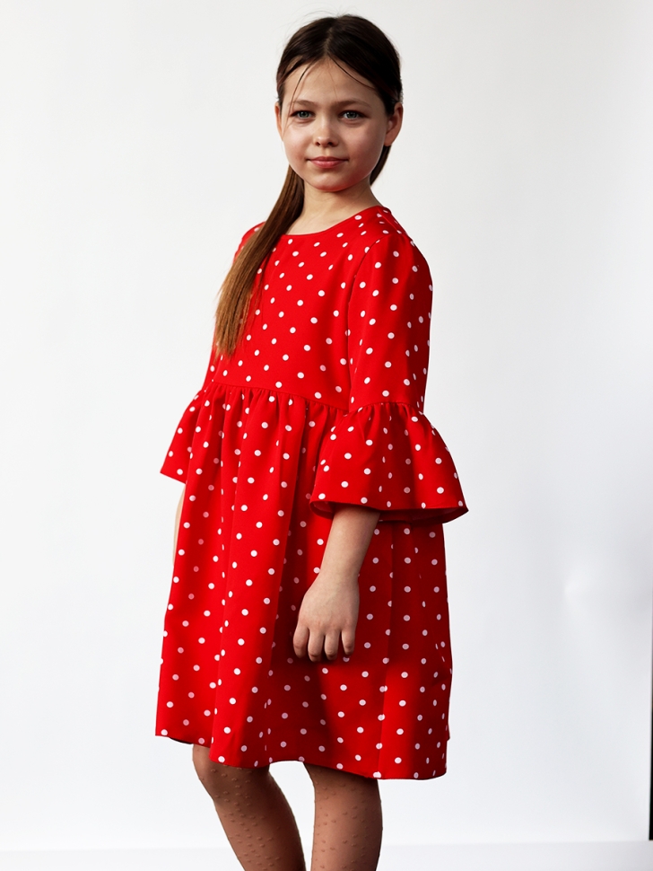 Платье для девочки нарядное БУШОН ST71, цвет красный