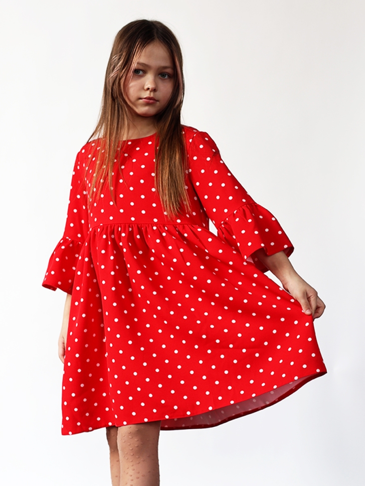 Платье для девочки нарядное БУШОН ST71, цвет красный