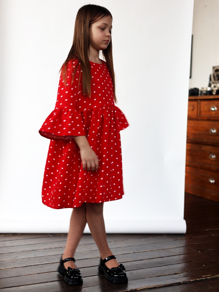 Платье для девочки нарядное БУШОН ST71, цвет красный