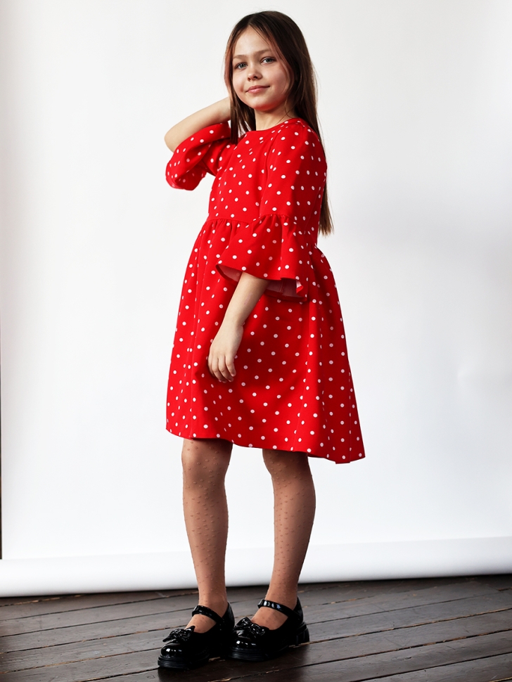 Платье для девочки нарядное БУШОН ST71, цвет красный