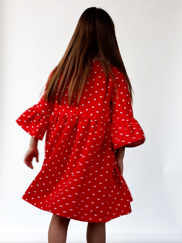 Платье для девочки нарядное БУШОН ST71, цвет красный