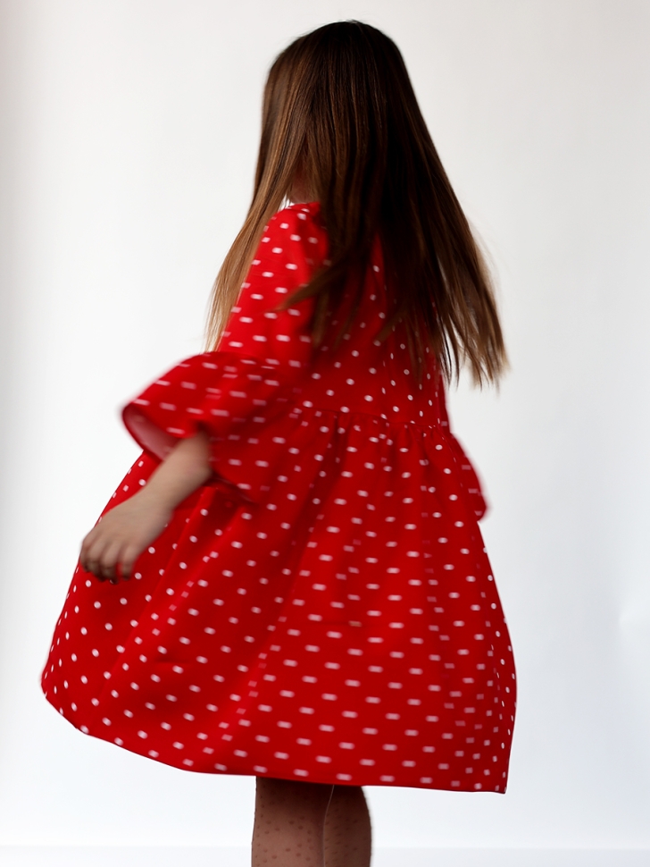 Платье для девочки нарядное БУШОН ST71, цвет красный