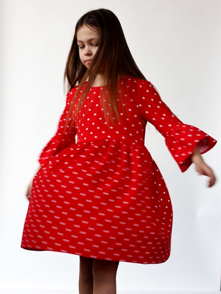 Платье для девочки нарядное БУШОН ST71, цвет красный