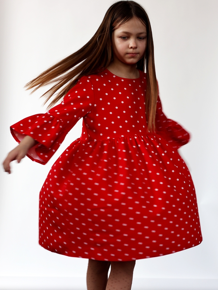 Платье для девочки нарядное БУШОН ST71, цвет красный